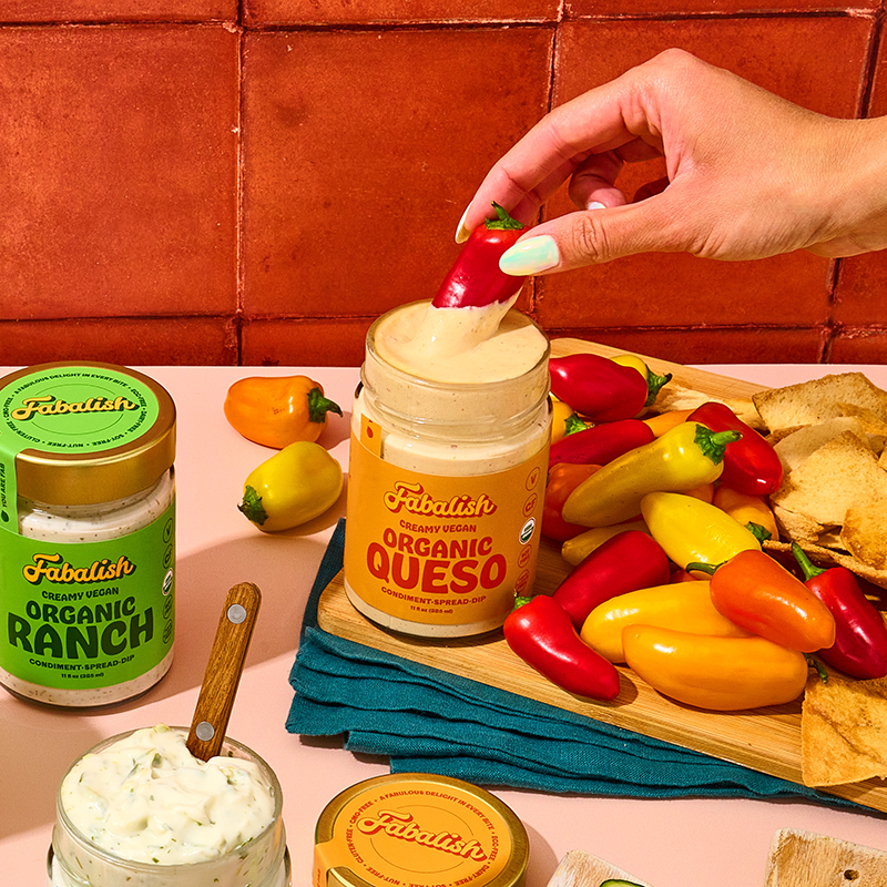 plant based dads cheese sauce Fabalish Queso Plant Based Dip