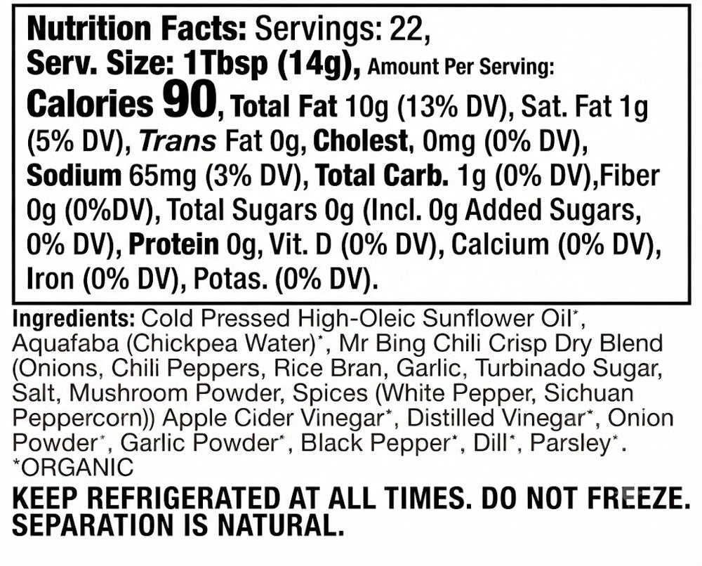 Spicy Chili Crisp Ranch: Mr Bing x Fabalish Vegan Ranch