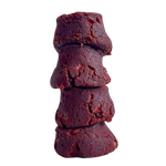 Fabalish Red Velvet Brownie Bites made from chickpeas, cauliflower, beets, coconut sugar, dates, vanilla, white chocolate chips and more!